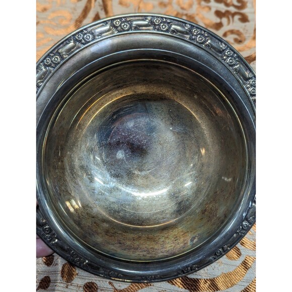 Vintage‎ Oneida Silversmiths Silver plated Bowl attached to plate - Picture 7 of 8